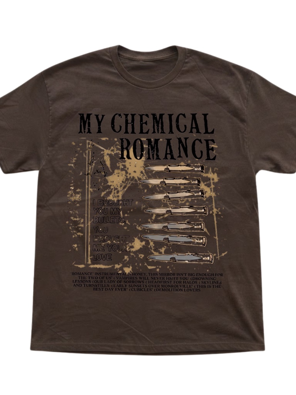 My Chemical Romance Bullets Brown Cotton Gildan T-Shirt Unisex